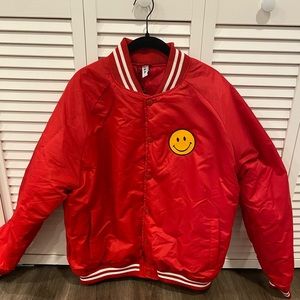 Ascot & Hart Smile Varsity Jacket, Size L, New with tags